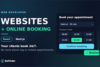 build a next js website with online appointment booking