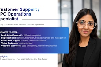 handle customer service, live chat, and email support