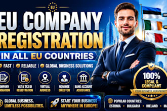register your eu company in estonia, bulgaria, ireland, malta with vat tax bank