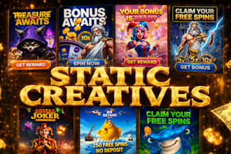 create igaming static creatives