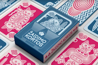 design custom playing card game 52 poker card deck tuck box design board game