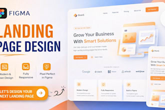 design a professional landing page in figma