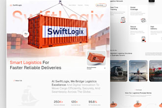 design wordpress logistics transport website trucking dispatch website