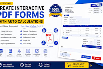 create interactive PDF forms with auto calculations