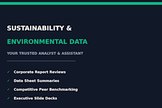 be your environmental data and sustainability report assistant