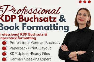 do professional KDP buchsatz and german book formatting for paperback