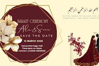 design elegant pakistani wedding invitation card