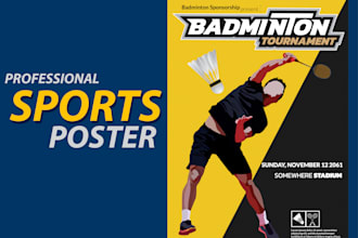 design a professional sports tournament poster and flyer