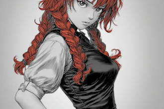 draw a manga character design for you