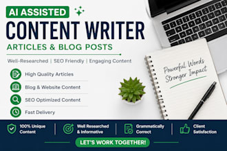 write ai assisted articles and blog posts