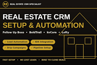 setup real estate crm follow up boss, boldtrail kvcore follow up boss lofty crm