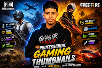 design youtube gaming thumbnail