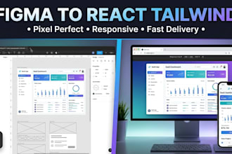 convert figma to react tailwind responsive website