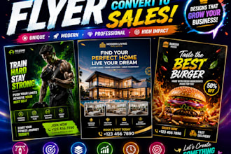 design modern flyers and door hangers for your business