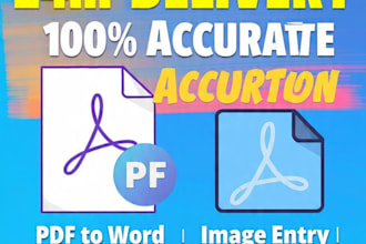 do fast and accurate typing data entry from pdf image audio to word