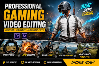 edit gaming videos for youtube like montage,highlights