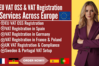 eu vat oss vat registration in spain germany poland france UK sweden portugal