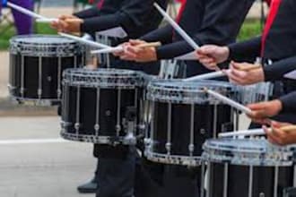 arrange drumline music at an intermediate high school level