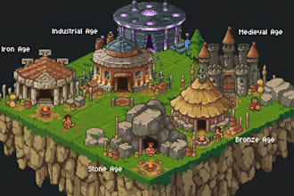 create isometric pixel art tileset top down pixel art tile map game environments