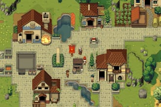 create isometric pixel art tileset top down pixel art tile map game environments