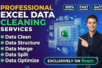 clean, structure, merge, split, and optimize your excel data