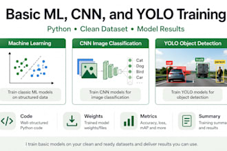 train basic ml, CNN, or yolo models in python