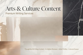 write SEO blog content and content clusters for arts, design and fashion brands