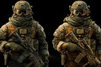 draw army soldier military themed illustration