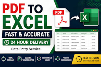 convert PDF, invoices and bank statements into excel