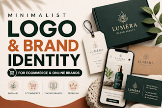 design minimalist logo and brand identity for ecommerce and online brands