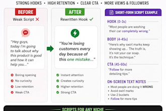 write viral short form video scripts for tiktok, reels, and youtube shorts
