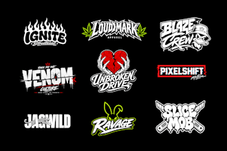 do urban street wear, business logo,brand identity and branding kit design