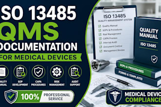prepare iso 13485 qms documentation for medical devices