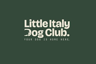 design premium dog daycare boarding facility logo