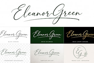 design modern unique minimal signature scripted logo design
