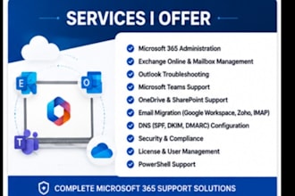 provide microsoft 365, office 365 and exchange online support