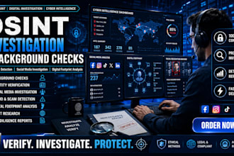 investigate online fraud and social media investigation, osint background check