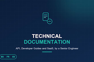write technical documentation for your software, saas or API