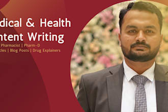 write medical and health content as a qualified pharmacist