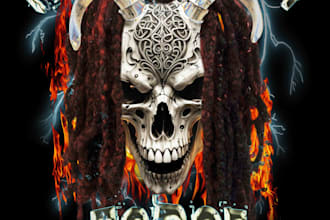 design bold poster and tshirt graphics for print and merch