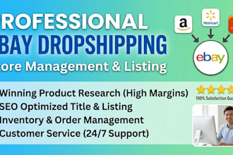 do professional ebay dropshipping product listing and store management