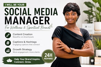 be your social media manager for wellness and spiritual brands