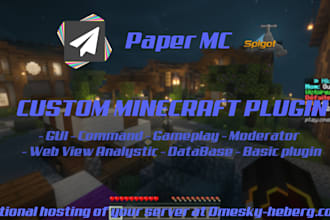 develop custom minecraft plugins for your server