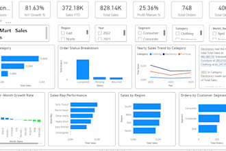 create professional power bi dashboards and data analytics