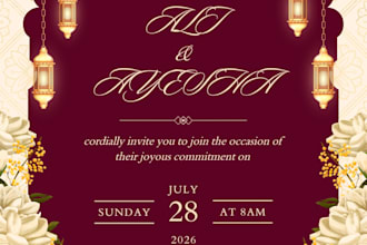 design elegant custom wedding invitation card