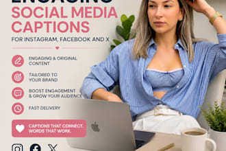 write engaging social media captions for instagram facebook and x