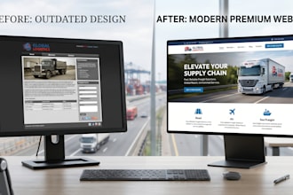 create a professional logistics and freight company website