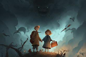 make beautiful children storybook cover illustrations