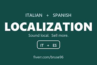 localize your website or app into natural italian and spanish