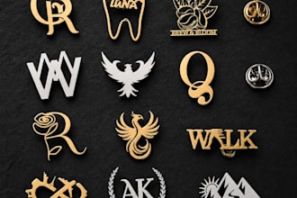 design a 3d creative vintage badge logo for your business